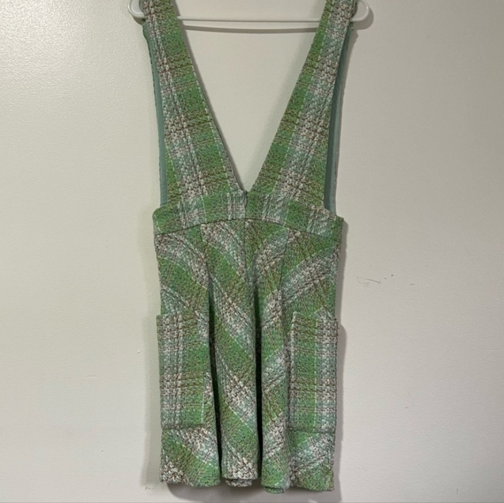 Zara Mint Green Checkered Mini Dress - Picture 10 of 10